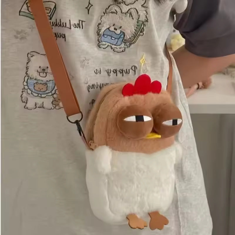 Fur Chicken Plush Bag